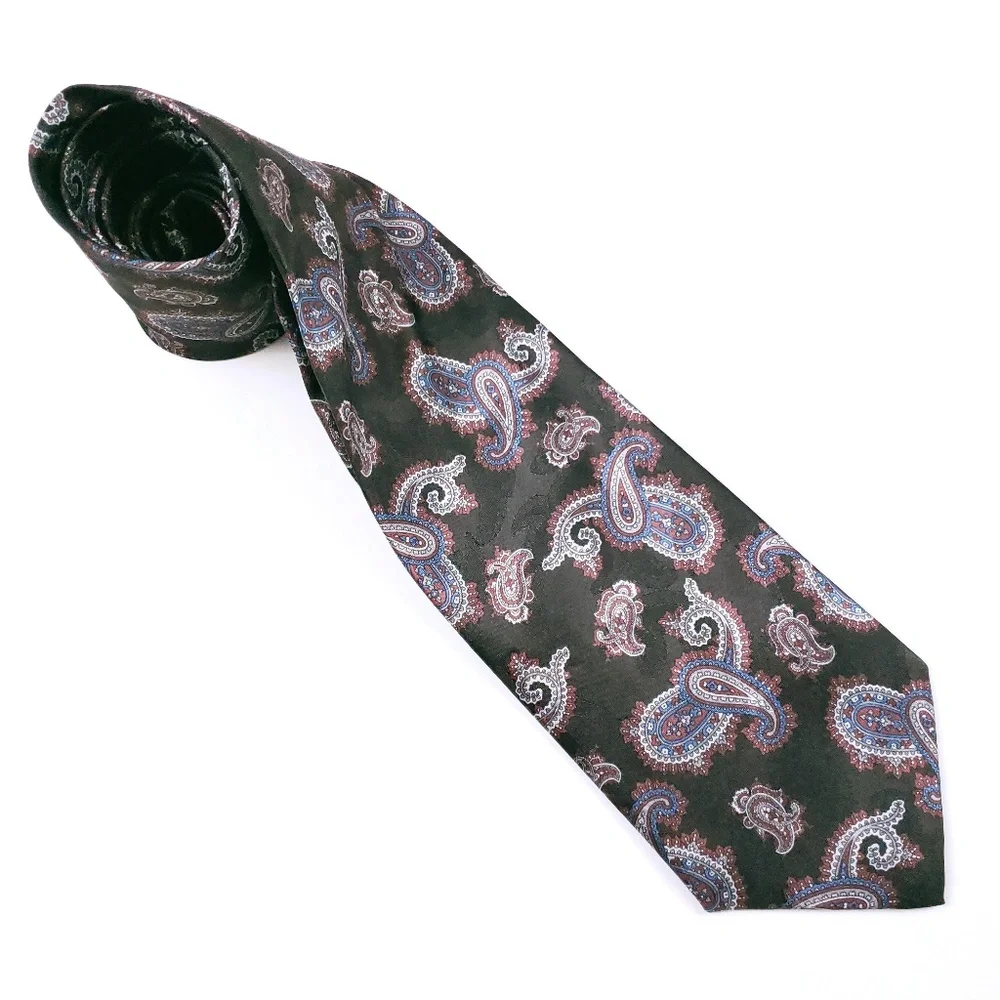 David Taylor Men Necktie Paisley Polyester Size 58x4 - NWOT